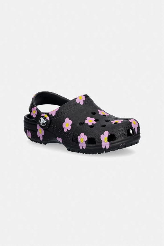 Παιδικά σανδάλια Crocs CROCSCLASSIC FLOWERR CLOG K μαύρο 212670.CROCSCLASSIC.FLO