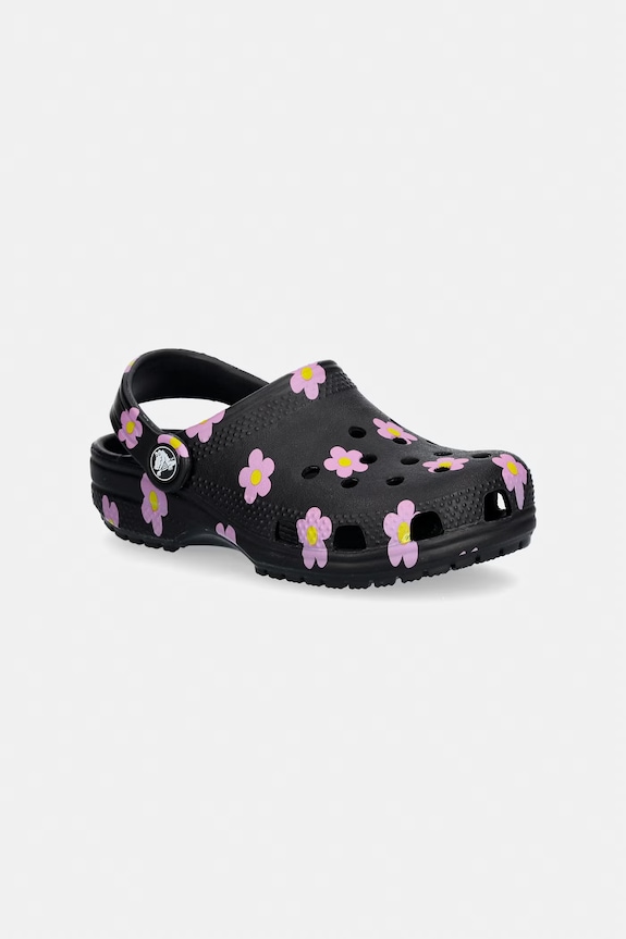 Παιδικά σανδάλια Crocs CROCSCLASSIC FLOWERR CLOG K μαύρο 212670.CROCSCLASSIC.FLO