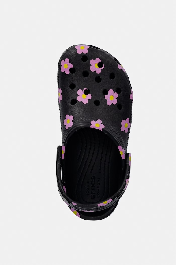 Παιδικά σανδάλια Crocs CROCSCLASSIC FLOWERR CLOG K μαύρο 212670.CROCSCLASSIC.FLO