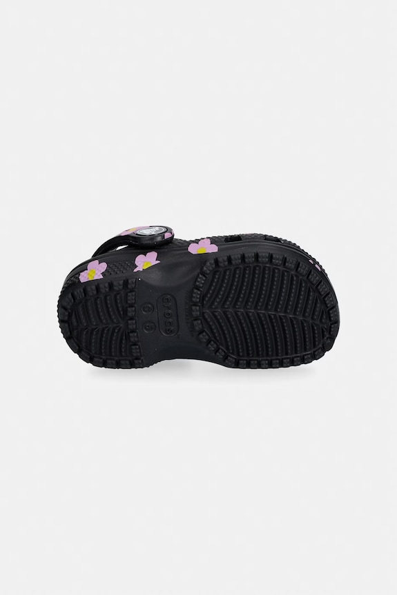 Crocs sandały dziecięce CLASSIC FLOWER CLOG T 212671.CROCS.CLASSIC.FL czarny