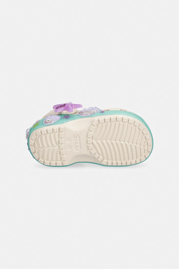 Crocs klapki dziecięce CLASSIC SEA SPARKLE SHAKER CLOG T 213274.CROCS.CLASSIC.SE beżowy