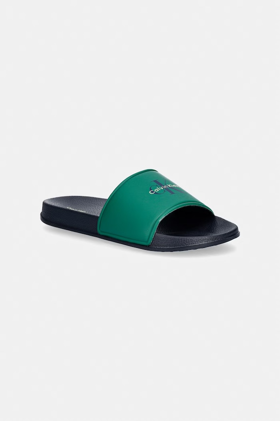 Calvin Klein Jeans klapki dziecięce zielony V3X0.83333