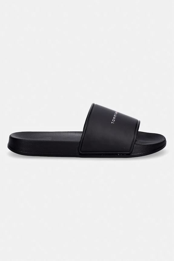 Tommy Hilfiger klapki dziecięce T3X0.34403 czarny SS26
