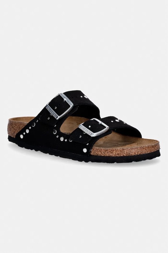 Birkenstock papuci copii Arizona Rivets Kids negru 1031646