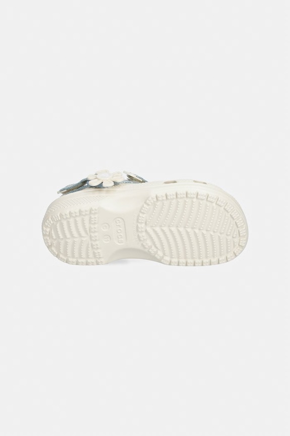 Παιδικά σανδάλια Crocs CLASSIC DNM FLWR ADJ BACKSTRAP CLOG K 212511.CROCS.CLASSIC.DN μπεζ