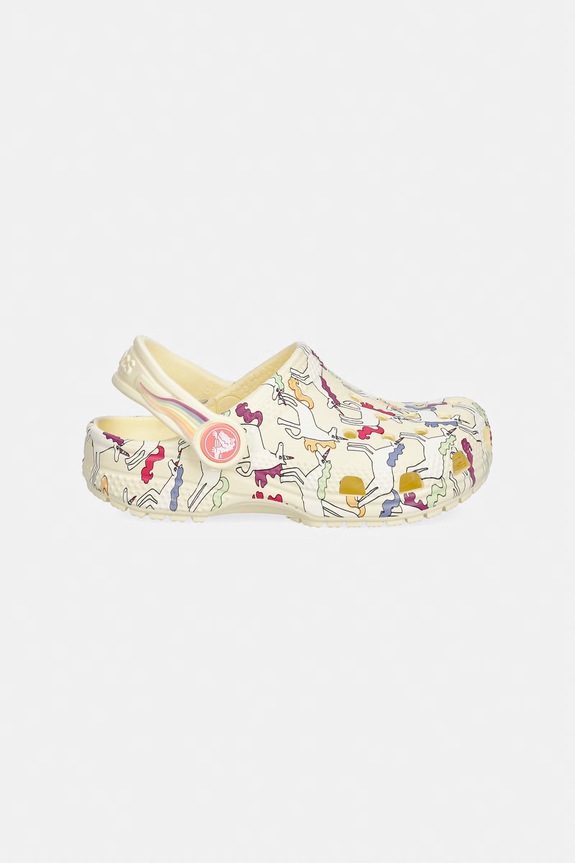 Crocs șlapi copii CLASSSIC UNICORN GRAPHIC CLOG T 212515.CROCS.CLASSSIC.U galben SS26