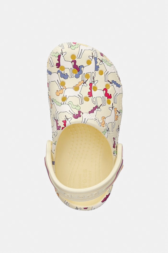 Detské šľapky Crocs CLASSSIC UNICORN GRAPHIC CLOG T žltá 212515.CROCS.CLASSSIC.U