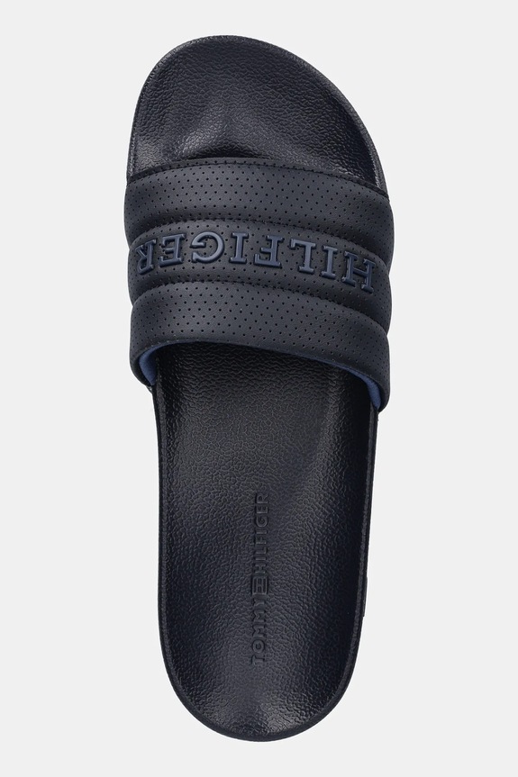 Tommy Hilfiger klapki PAD PERF POOL SLIDE granatowy FM0FM05709