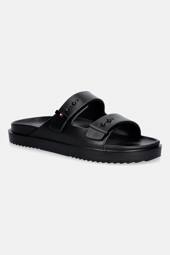 Tommy Hilfiger klapki basenowe męskie LIGHT ADJUSTABLE POOL SLIDER czarny FM0FM05757