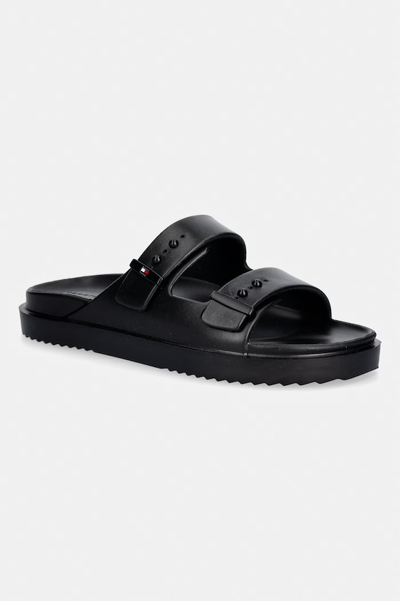 Tommy Hilfiger klapki basenowe męskie LIGHT ADJUSTABLE POOL SLIDER czarny FM0FM05757