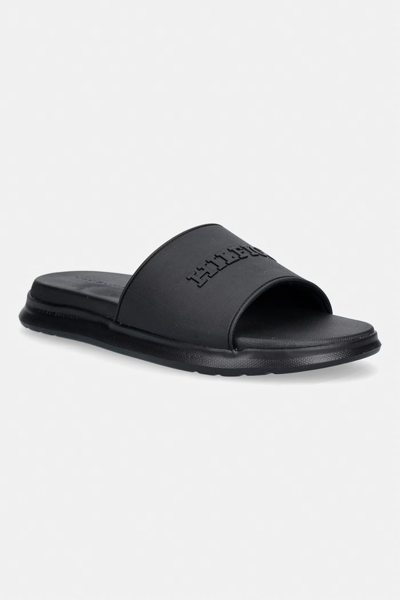 Tommy Hilfiger σαγιονάρες πισίνας ανδρικές DUAL DENSITY HILFIGER POOL SLIDE μαύρο FM0FM05797