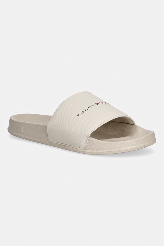Tommy Hilfiger papuci pentru bărbați CORE TOMMY HILFIGER POOL SLIDE bej FM0FM05799