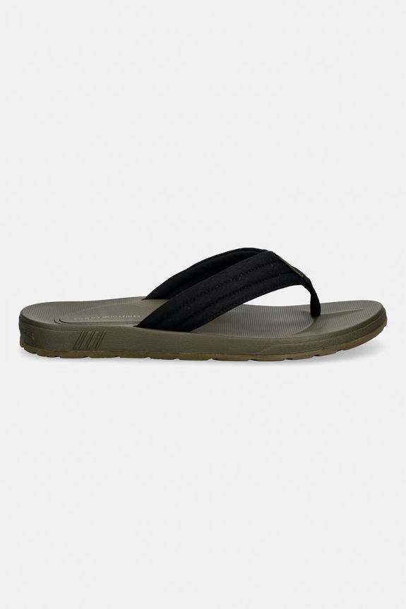 Tommy Hilfiger șlapi pentru bărbați MOLDED HILFIGER LTH BEACH SANDAL FM0FM05802 negru SS26