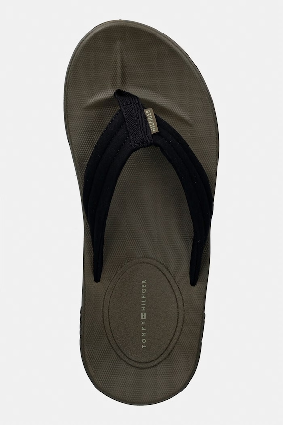 Tommy Hilfiger șlapi pentru bărbați MOLDED HILFIGER LTH BEACH SANDAL negru FM0FM05802