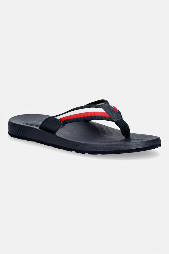 Tommy Hilfiger șlapi pentru bărbați MOLDED HILFIGER RWB BEACH SANDAL bleumarin FM0FM05803