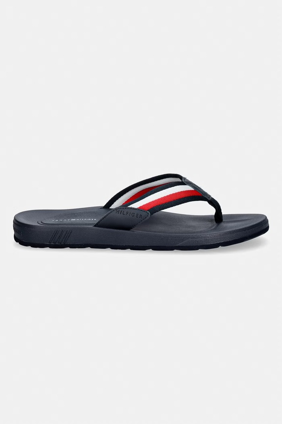 Tommy Hilfiger șlapi pentru bărbați MOLDED HILFIGER RWB BEACH SANDAL FM0FM05803 bleumarin SS26