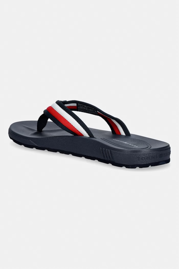 Încălțăminte Tommy Hilfiger șlapi pentru bărbați MOLDED HILFIGER RWB BEACH SANDAL FM0FM05803 bleumarin