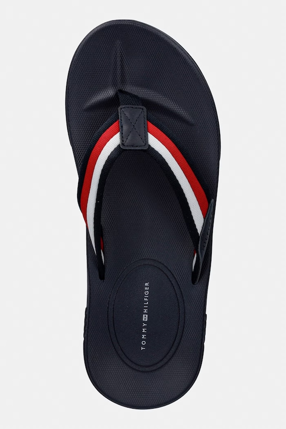 Tommy Hilfiger șlapi pentru bărbați MOLDED HILFIGER RWB BEACH SANDAL bleumarin FM0FM05803