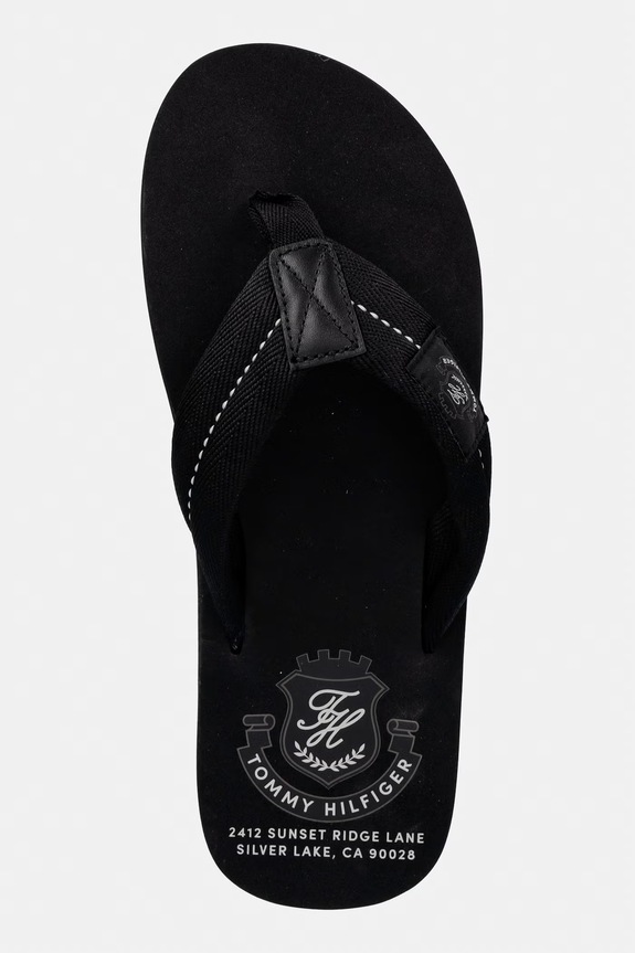 Tommy Hilfiger șlapi pentru bărbați PATCH HILFIGER BEACH SANDAL negru FM0FM05804
