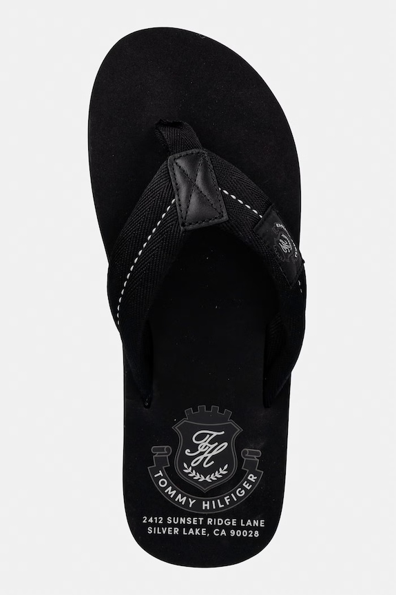 Tommy Hilfiger șlapi pentru bărbați PATCH HILFIGER BEACH SANDAL negru FM0FM05804
