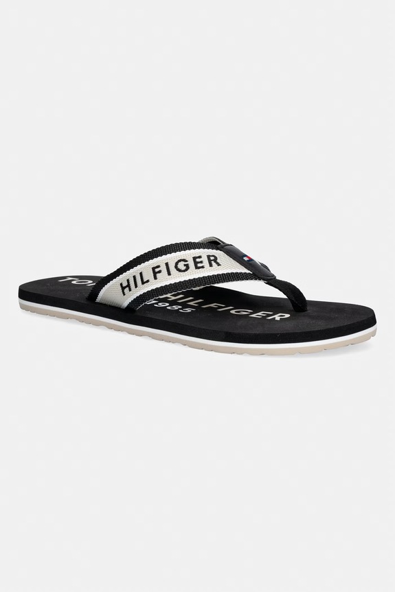 Tommy Hilfiger σαγιονάρες δίχαλο Ανδρικές SPORTY HILFIGER BEACH SANDAL μαύρο FM0FM05805
