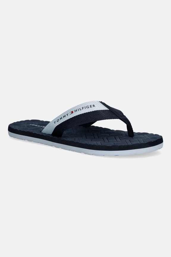Tommy Hilfiger infradito da uomo HILFIGER WEBBING BEACH SANDAL blu navy FM0FM05807