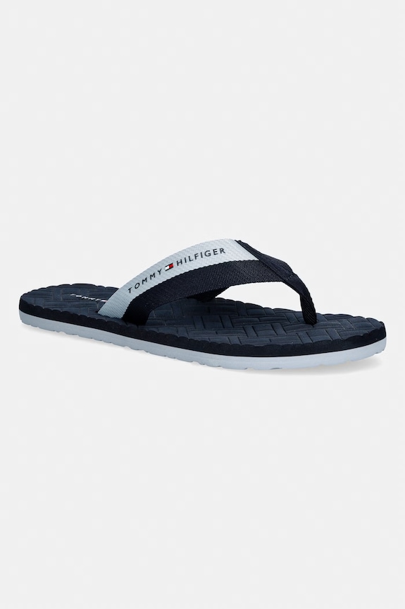 Tommy Hilfiger infradito da uomo HILFIGER WEBBING BEACH SANDAL blu navy FM0FM05807