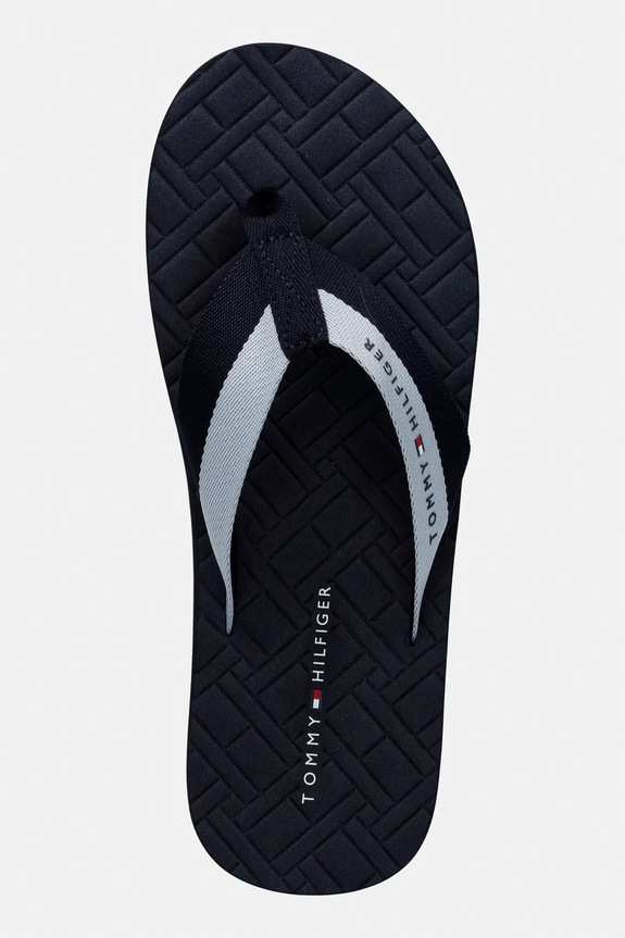 Tommy Hilfiger infradito da uomo HILFIGER WEBBING BEACH SANDAL blu navy FM0FM05807
