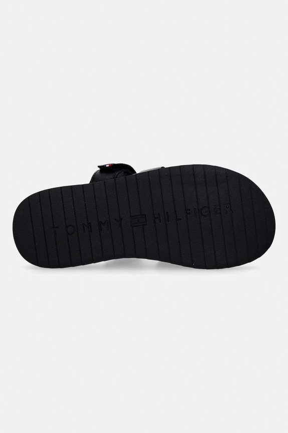 Tommy Hilfiger ciabatte slide da uomo in pelle ADJUSTABLE PREMIUM LTH SANDAL FM0FM05773 nero
