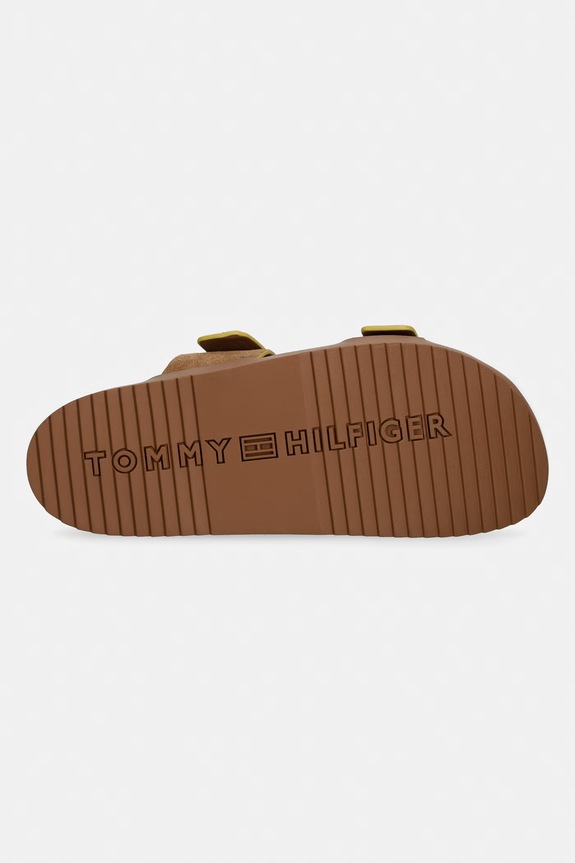 Tommy Hilfiger ciabatte slide da uomo in scamoscio CORK ADJUSTABLE SUEDE SANDAL FM0FM05869 marrone