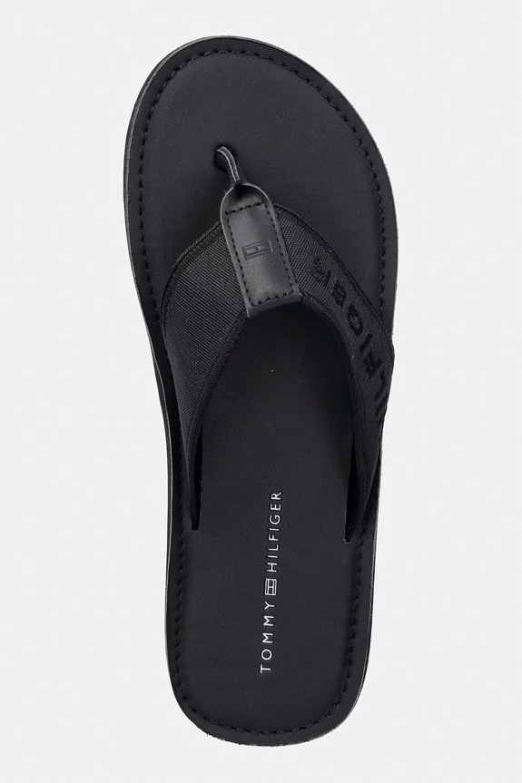 Tommy Hilfiger japonki męskie HILFIGER LEATHER BEACH SANDAL czarny FM0FM05808