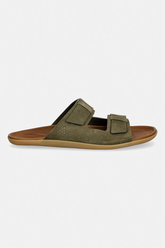 Vivobarefoot šľapky pánske kožené SENSUS YIN SLIDE 309564 zelená SS26