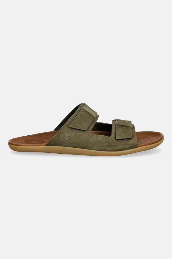 Vivobarefoot šľapky pánske kožené SENSUS YIN SLIDE 309564 zelená SS26
