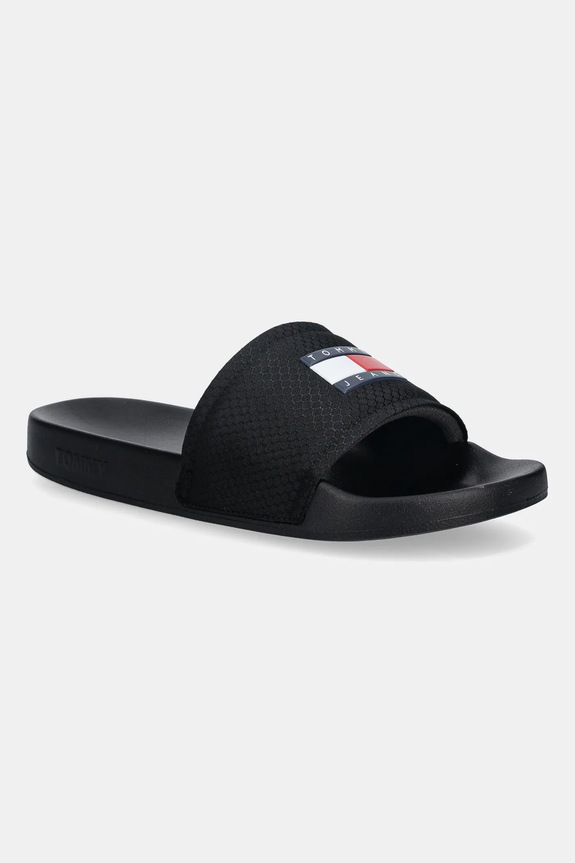 Παντόφλες Tommy Jeans TJM POOL SLIDE μαύρο EM0EM01673
