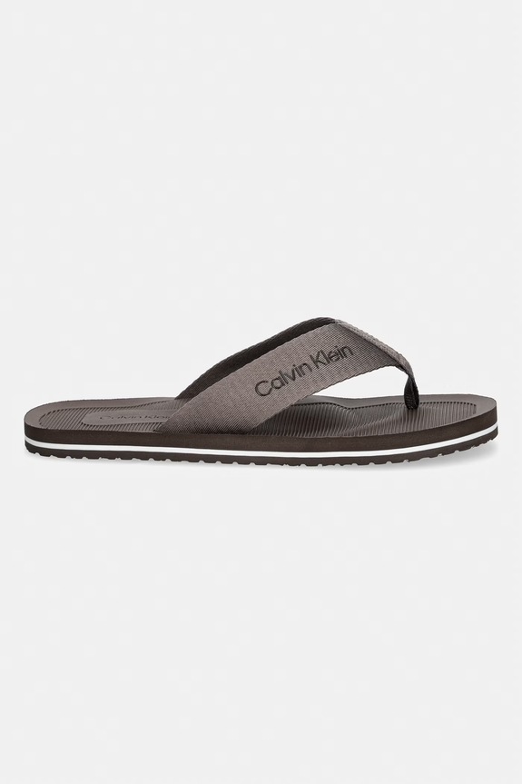 Calvin Klein férfi tangapapucs CITY THONG SLIDE HM0HM02106 barna SS26