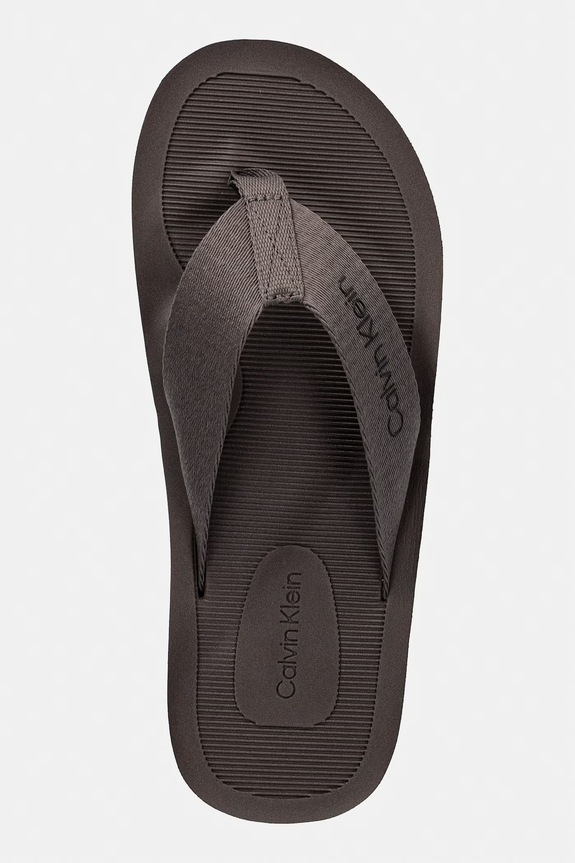 Calvin Klein férfi tangapapucs CITY THONG SLIDE barna HM0HM02106