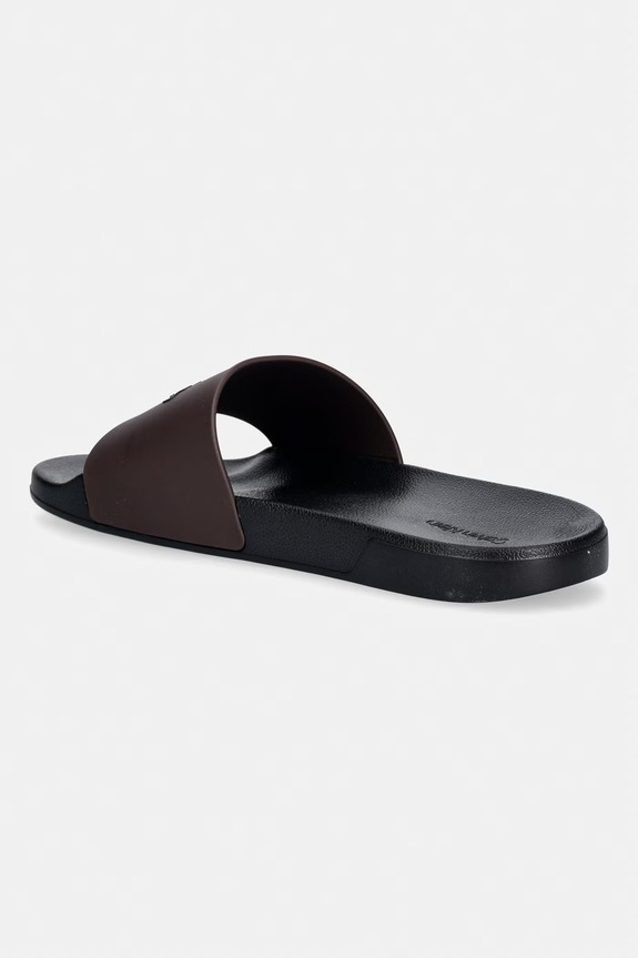 Obuwie Calvin Klein klapki z odkrytymi palcami męskie ESS SLIDE MONOBRAND CV HM0HM02107 brązowy