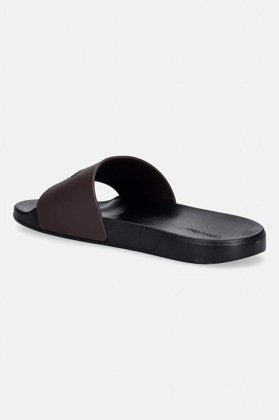 Obuwie Calvin Klein klapki z odkrytymi palcami męskie ESS SLIDE MONOBRAND CV HM0HM02107 brązowy