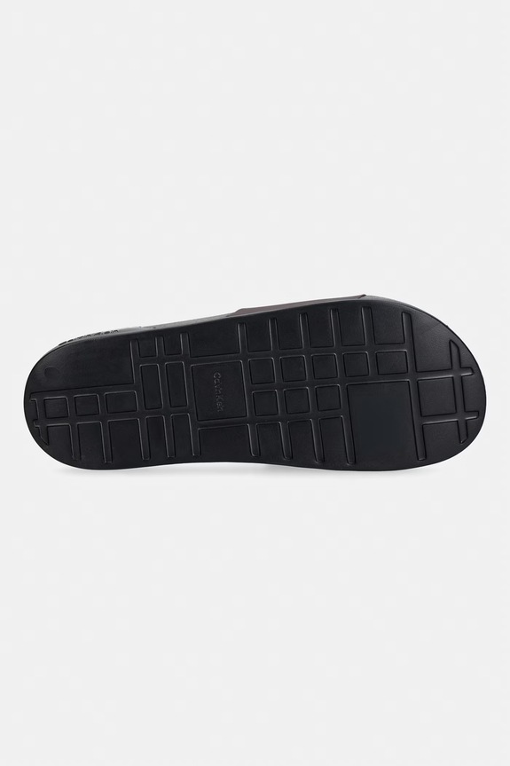 Calvin Klein klapki z odkrytymi palcami męskie ESS SLIDE MONOBRAND CV HM0HM02107 brązowy