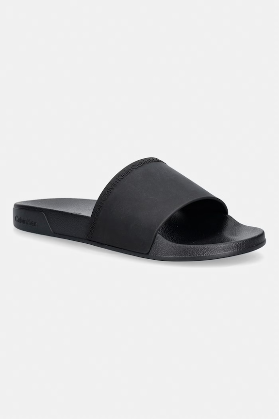 Calvin Klein klapki męskie ESS SLIDE INSTITUTIONAL CV czarny HM0HM02108