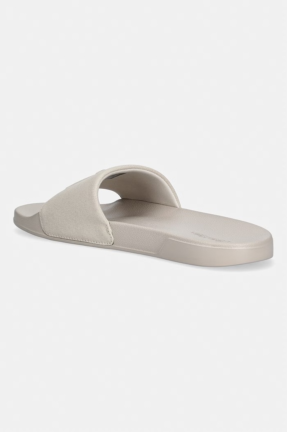 Obuwie Calvin Klein klapki męskie ESS SLIDE HF MONOGRAM CV HM0HM02109 beżowy