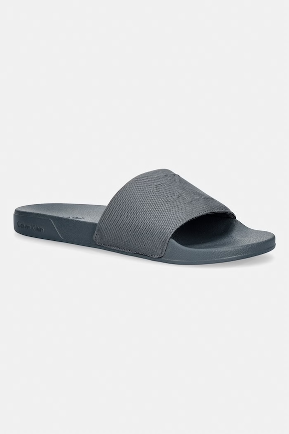 Calvin Klein klapki męskie ESS SLIDE HF MONOGRAM CV szary HM0HM02109