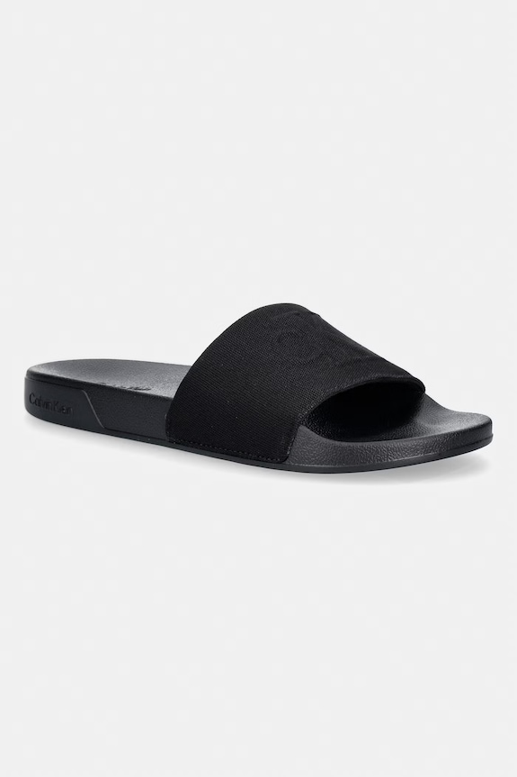 Calvin Klein klapki męskie ESS SLIDE HF MONOGRAM CV czarny HM0HM02109