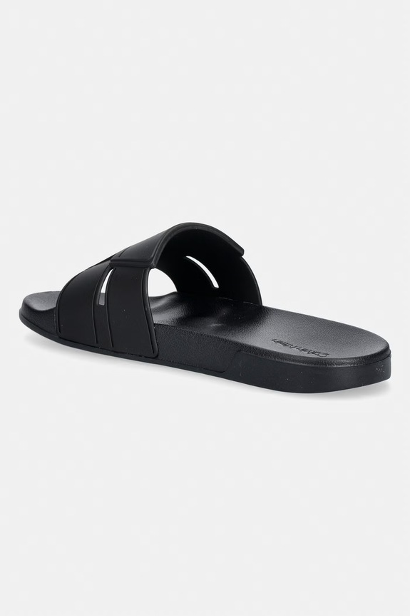 Obuwie Calvin Klein klapki z odkrytymi palcami męskie ESS SLIDE DOUBLE T HM0HM02111 czarny