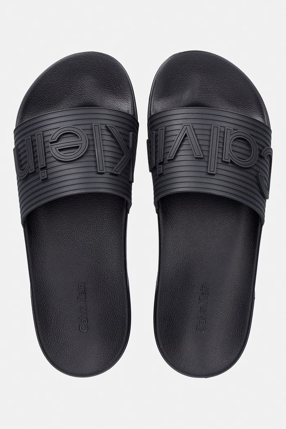 Calvin Klein klapki męskie ESS SLIDE TEXTURE HM0HM02113 czarny SS26