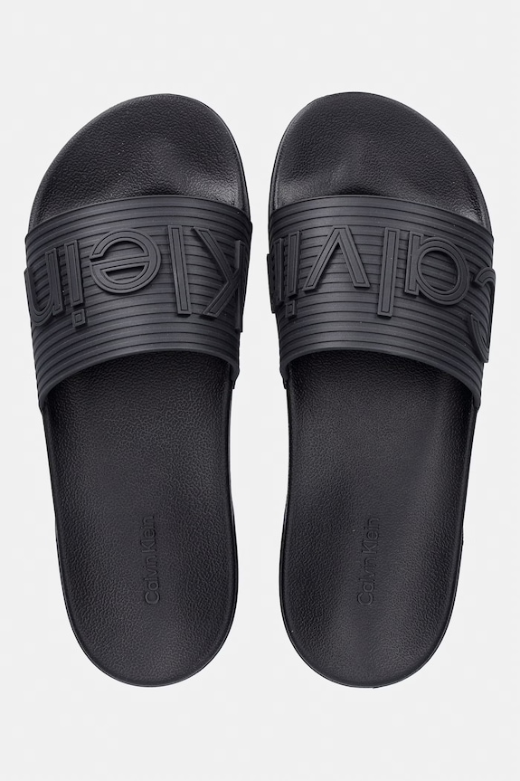 Calvin Klein klapki męskie ESS SLIDE TEXTURE HM0HM02113 czarny SS26