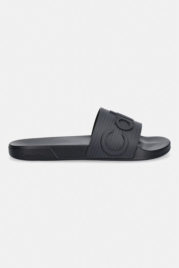 Obuwie Calvin Klein klapki męskie ESS SLIDE TEXTURE HM0HM02113 czarny