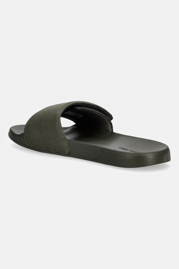 Obuwie Calvin Klein klapki z odkrytymi palcami męskie ESS SLIDE ADJ MONOBRAND CV HM0HM02115 zielony