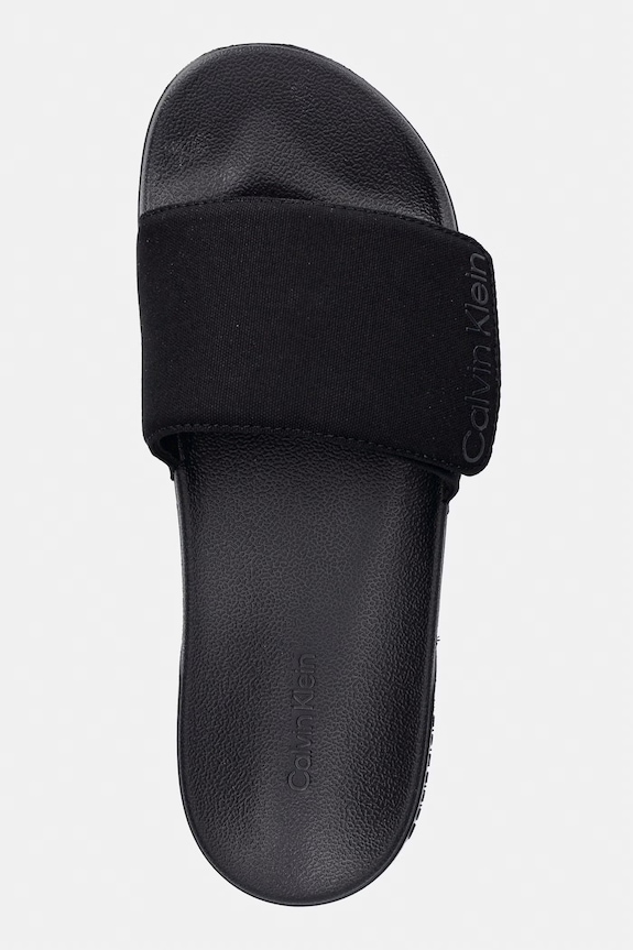 Calvin Klein šľapky s otvorenými prstami pánske ESS SLIDE ADJ MONOBRAND CV čierna HM0HM02115