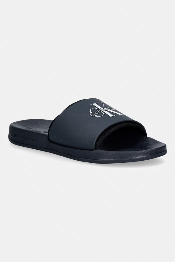 Calvin Klein klapki męskie ESS SLIDE RUBBER NEOPRENE granatowy HM0HM02229